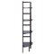 Contemporary Home Living 4 Tier Narrow Tall Storage Corner Shelf Rack - 63.5" - Coffee Brown